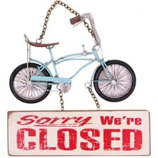 ZS Demir Dekoratif Metal Kapı Yazısı Bisiklet Dekoratif Ev Ofis Hediyelik