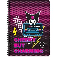 Kitabevimden Kuromi Defter Spiralli Karton Kapak 16,5X22,5 80 Yp Çizgili 380631-12