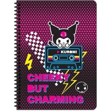 Kitabevimden Kuromi Defter Spiralli Karton Kapak 16,5X22,5 80 Yp Kareli 380632-12