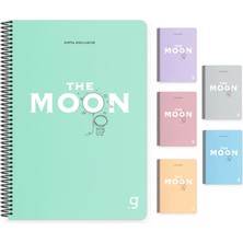 Kitabevimden Gıpta Moon Spiralli Plastik Kapak Defter 17X24 80 Yp Çizgili
