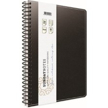Kitabevimden Gıpta Sunday Notes Spiralli Deri Kapak Defter A4 140 Yp Çizgili