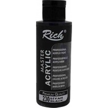 Kitabevimden Rich Akrilik Boya Master 120 cc Siyah 120-230