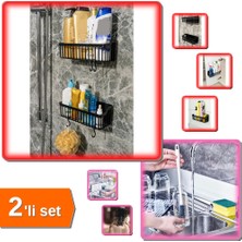 Hereveoyuncak 2 Adet Plastik Yapışkanlı Mutfak Rafı + Silikon Biberon ve Şişe Temizleme Fırçası - 2li Set A9K3Y7