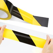Evimdeyokyok Pvc Yer Işaretleme Bandı 5CMX30M Zemin Bandı Sarı/siyah