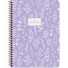 Kitabevimden Keskin Color Defter Karton Kapak Spiralli Pas Flora 16,5X22,5 80 Yp Kar.