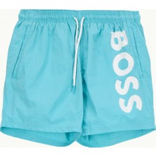 Boss Açık Mavi Erkek Lastikli Bel Regular Fit Şort Mayo Octopus