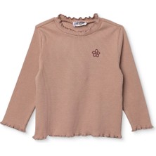 Hellobaby Kız Bebek Uzun Kol Tshirt Kaşkorse Bisiklet Yaka Uzun Kol