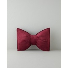 English Home Fiyonklu Dekoratif Kırlent Bordo