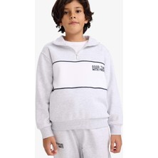 DeFacto Yarım Fermuarlı İçi Yumuşak Tüylü Sweatshirt Erkek Çocuk G5542A825CW