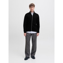 Jack & Jones Polo Yaka Rahat Siyah Erkek Kazak 12288344_JPRBLAMILANO Stıtch Hıgh N