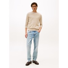 Tommy Hilfiger Bisiklet Yaka Normal Bej Erkek Kazak MW0MW39775HGF_DC Fıne Merıno Wool C