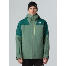 The North Face NF0A8CNT58S1-SARSEN Insulatd Jacket Yeşil Kapüşon Yaka Standart Fit Erkek Yağmurluk