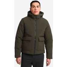 Jack Wolfskin A65023_E0205-NORTHERN Lıte Hooded J Koyu Yeşil Düz Erkek Mont