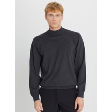 Altınyıldız Classics Yarım Italyan Yaka Standart Antrasit Melanj Erkek Kazak ACE043261438_ANM