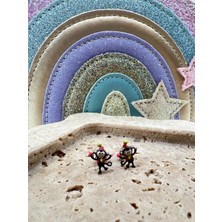 Tep's Jewellery Çocuk Gümüş Mineli Maymun Küpe