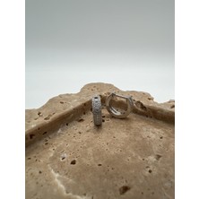 Tep's Jewellery Küçük Baget Taşlı Gümüş Halka Küpe