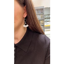 Tep's Jewellery El Işi Tasarım Gümüş Yelpaze Küpe