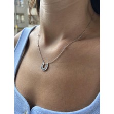 Tep's Jewellery Baget Taşlı Gümüş Nal Kolye
