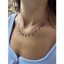 Tep's Jewellery Gümüş Sıralı Ay Yıldız Kolye