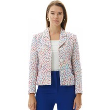 Selen Standart Ekru Kadın Ceket 25KSL1558