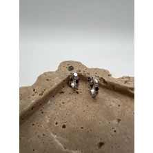 Tep's Jewellery Taşlı Gümüş Petek Küpe