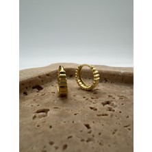 Tep's Jewellery Gümüş Tırtıklı Halka Küpe