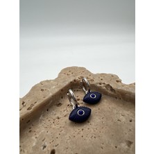 Tep's Jewellery Gümüş Lacivert Göz Küpe