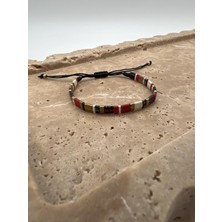 Tep's Jewellery Renkli Kırmızı Tila Ip Bileklik