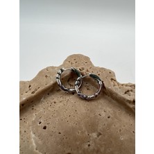 Tep's Jewellery Renkli Taşlı Gümüş Halka Küpe