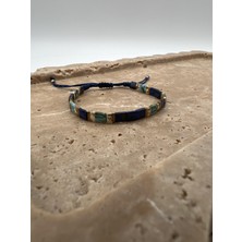 Tep's Jewellery Lacivert Tila Ip Bileklik