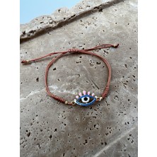 Tep's Jewellery Göz Detaylı Turuncu Ip Bileklik