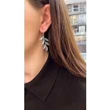 Tep's Jewellery El Işi Tasarım Gümüş Zeytin Dalı Küpe