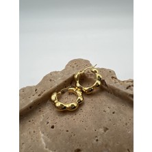 Tep's Jewellery Italyan Tasarım Gümüş Bombeli Halka Küpe