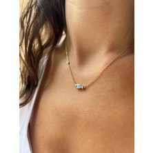 Tep's Jewellery Gümüş Mozaik Mavi Balık Kolye