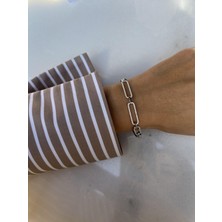 Tep's Jewellery Taşlı Gümüş Uzun Zincir Bileklik