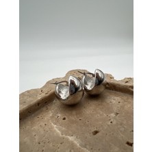 Tep's Jewellery Italyan Tasarım Gümüş Bombeli Top Küpe