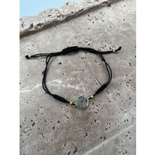 Tep's Jewellery Turkuaz Mozaik Gümüş Ip Bileklik