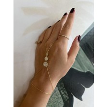 Tep's Jewellery Üçlü Yuvarlak Taşlı Gümüş Şahmeran