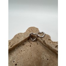 Tep's Jewellery Gümüş Kalp Halka Küpe