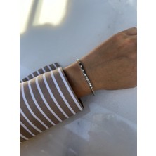 Tep's Jewellery Taş Detaylı Gümüş Küçük Petek Bileklik