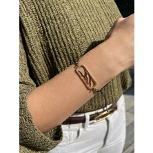 Tep's Jewellery El Işi Tasarım Gold Çerçeveli Gümüş Martı Siyah Bileklik