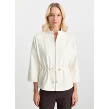 Selen Standart Ekru Kadın Ceket 25KSL1541