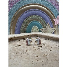 Tep's Jewellery Çocuk Gümüş Mineli Unicorn Küpe