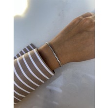 Tep's Jewellery Taşlı Mini Gümüş Petek Bileklik