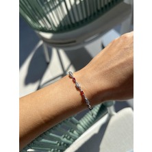 Tep's Jewellery Renkli Baget Taşlı Gümüş Block Bileklik