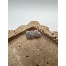 Tep's Jewellery Taşlı Gümüş Kalp Küpe