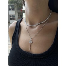 Tep's Jewellery Taşlı Gümüş Anahtar Kolye Ucu