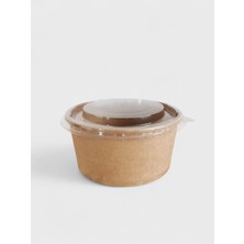 Pointpack 26 Oz 750 ml Kraft Baskısız Salata Kasesi Kapaklı 25 Adet