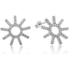 Gumush Hk Gümüş Kadın Küpe Güneş |Gümüş Takı Hediyelik Ürünler