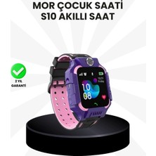 Shopwe S10 Akıllı Çocuk Saati Mor Model Çift Yönlü Konuşma ve Sos Fonksiyonu
